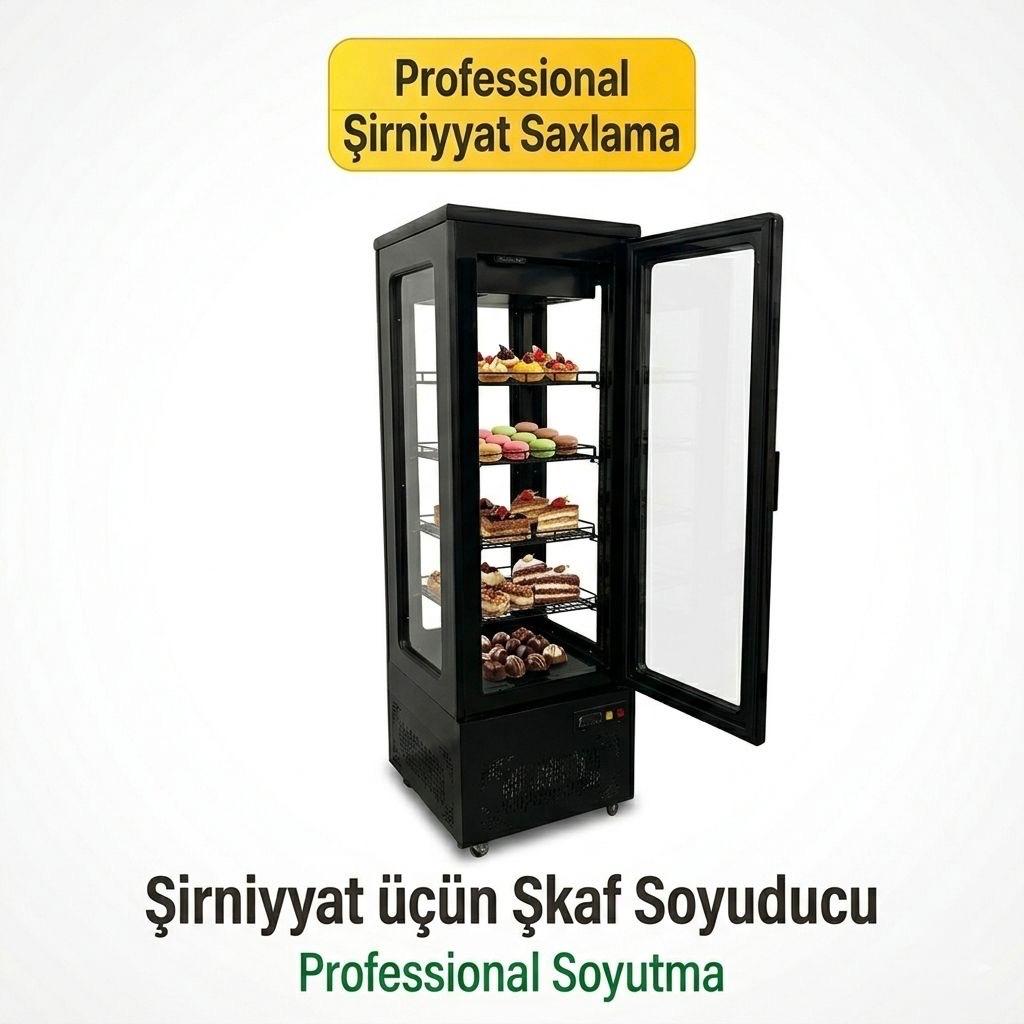 Şirniyyat üçün şkaf soyuducu