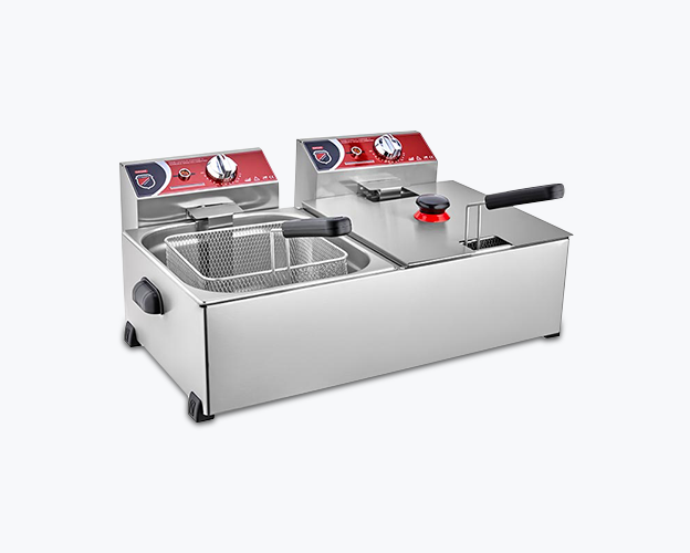 Silverinox fritöz — 8 + 8 L