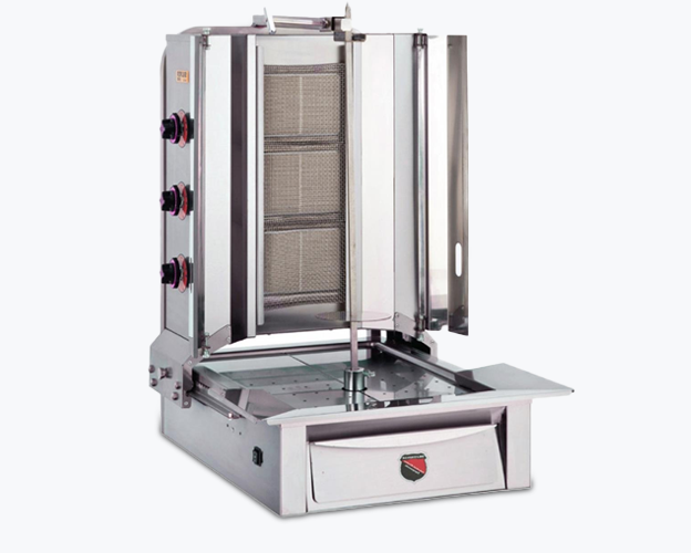 Silverinox dönər aparatı — 3 gözlü