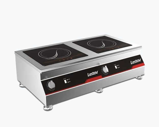 Lestov induksiya sobası — 2 gözlü, 5 kW