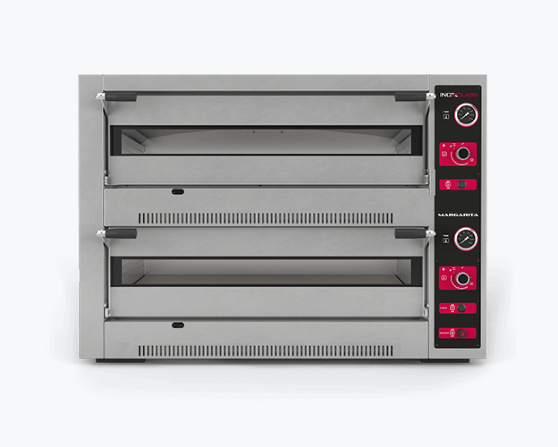 İnoxClass qazlı pizza peçi — 6 + 6 × 30 sm
